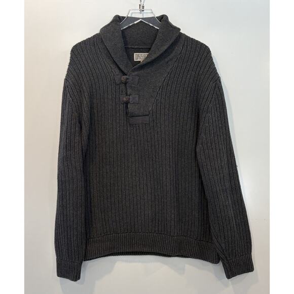 Duluth Trading Co Gray High-Neck Infantry Wool Sweater Mens Size XL - Picture 1 of 4
